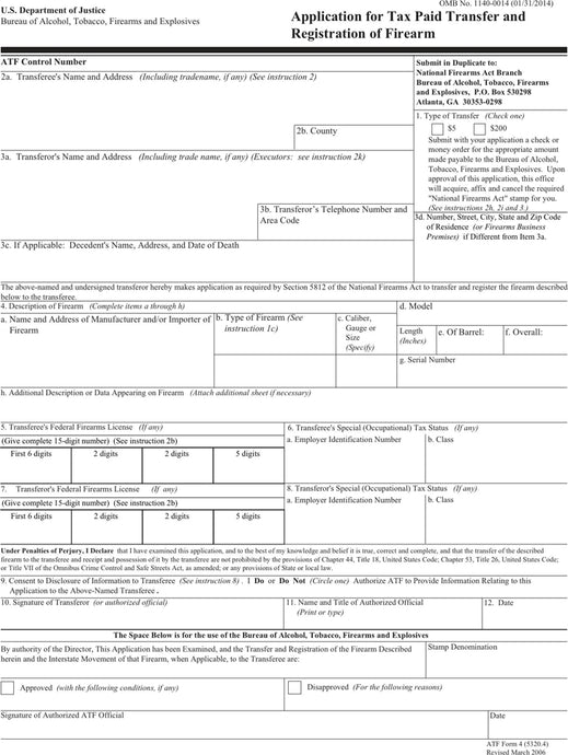 What documents do I send to the ATF for my ATF Form 4?