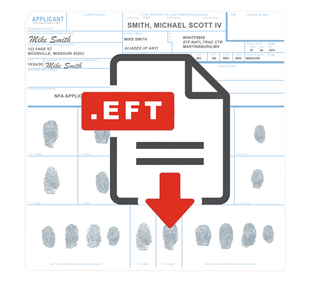 .EFT File to Printed FD-258 Fingerprint Cards